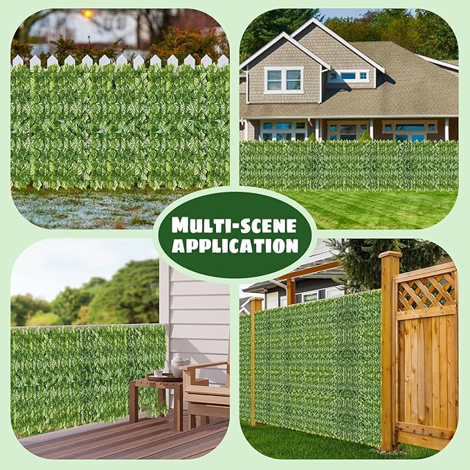 Rastegljiva veštačka zelena ograda - Bršljan - 1 × 3 m