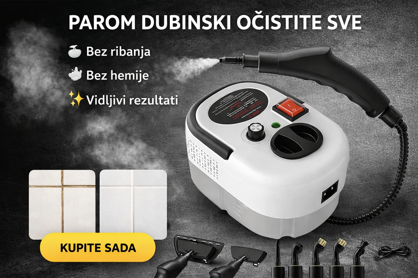 Paročistač sa kompresorom - snažna para za temeljno čišćenje bez hemikalija