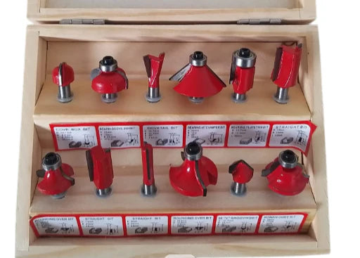 Glodala za frezer / glodalicu za drvo - set od 12 komada