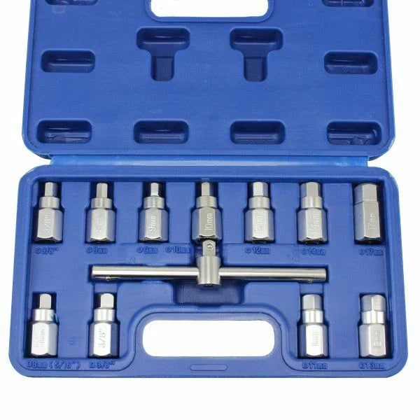 Set ključeva za čepove ulja (kartera) 12 kom 3/8"