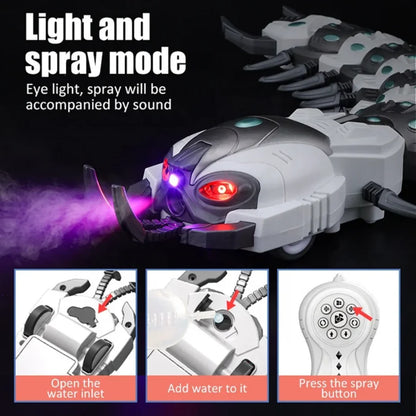 RC Stonoga “Spray Centipede” – Interaktivni Robot Insekt sa Svetlima, Muzikom i Maglicom