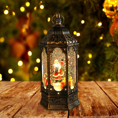 Novogodišnji Fenjer sa Snežnim Efektom, Svetlom i Muzikom