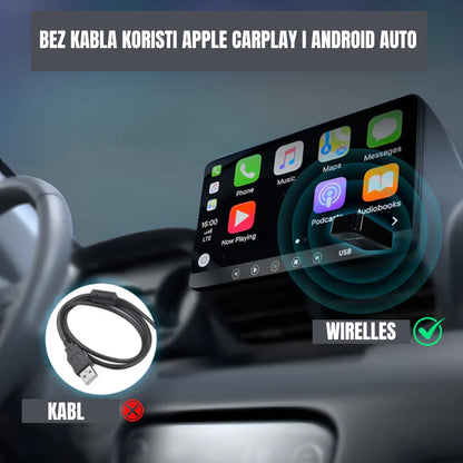 Bežični adapter za Apple CarPlay i Android Auto