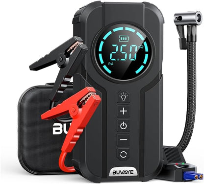 BUVAYE 4-u-1 Prenosni Starter za Auto 1000A + Kompresor 150 PSI