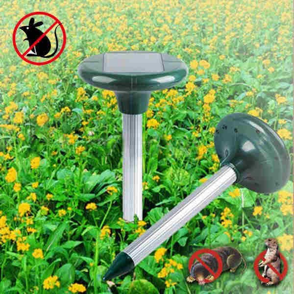 Solarni ultrazvučni rasterivač krtica i štetočina - set od 2 komada