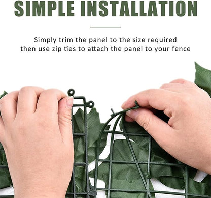 Rastegljiva veštačka zelena ograda - Bršljan - 1 × 3 m