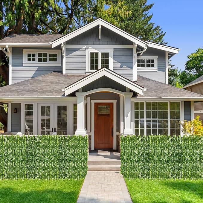 Rastegljiva veštačka zelena ograda - Bršljan - 1 × 3 m