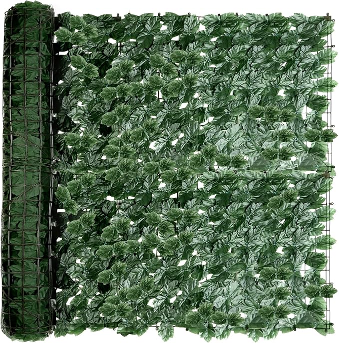 Rastegljiva veštačka zelena ograda - Bršljan - 1 × 3 m