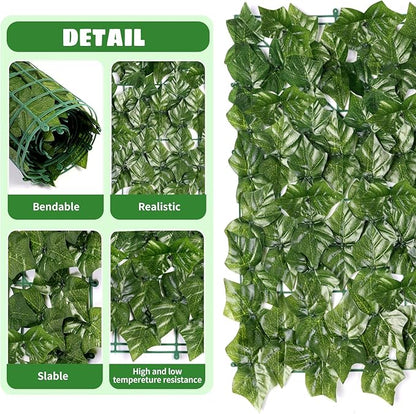 Rastegljiva veštačka zelena ograda - Bršljan - 1 × 3 m