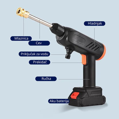 Bežični aku perač pod pritiskom sa 2 baterije - sloboda čišćenja bez kablova