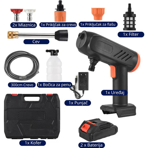 Bežični aku perač pod pritiskom sa 2 baterije - sloboda čišćenja bez kablova