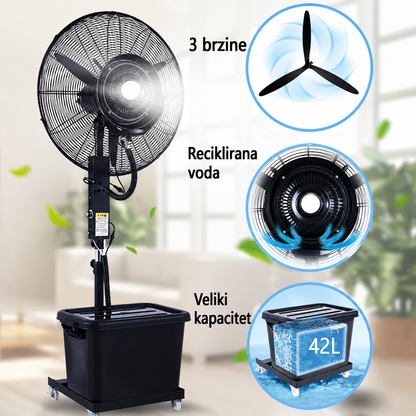 Ventilator sa Vodenom Maglom 26" – 260W | Rezervoar 42L