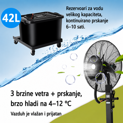 Ventilator sa Vodenom Maglom 26" – 260W | Rezervoar 42L