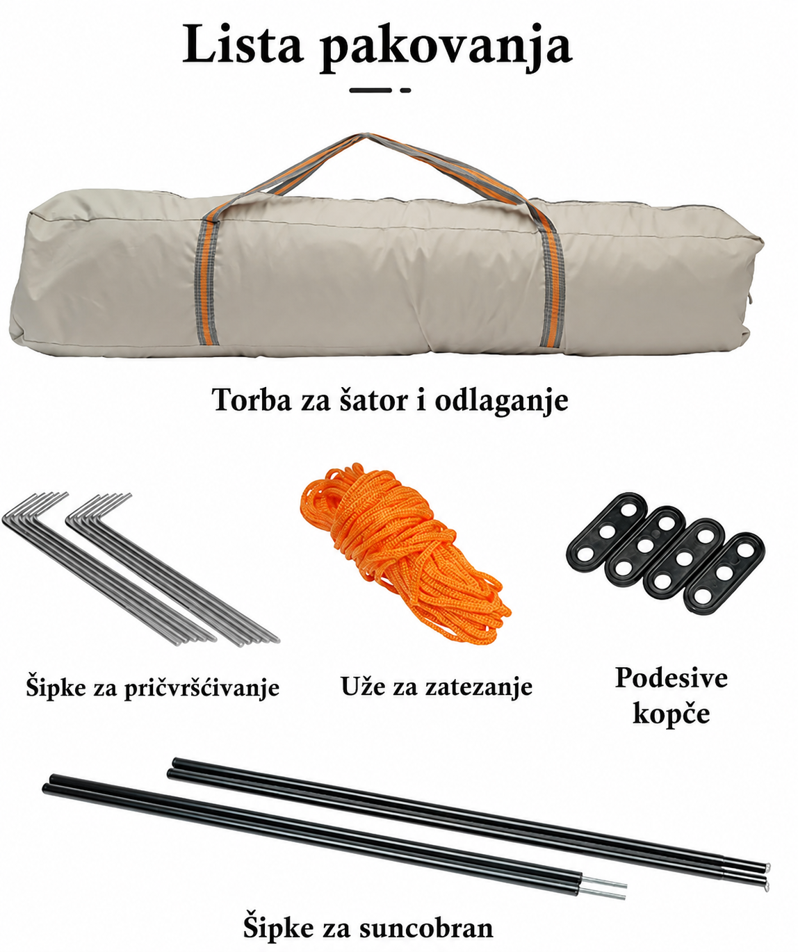 Automatski Pop-Up Šator za 3-4 Osobe sa Nadstrešnicom – 215 x 215 x 140 cm