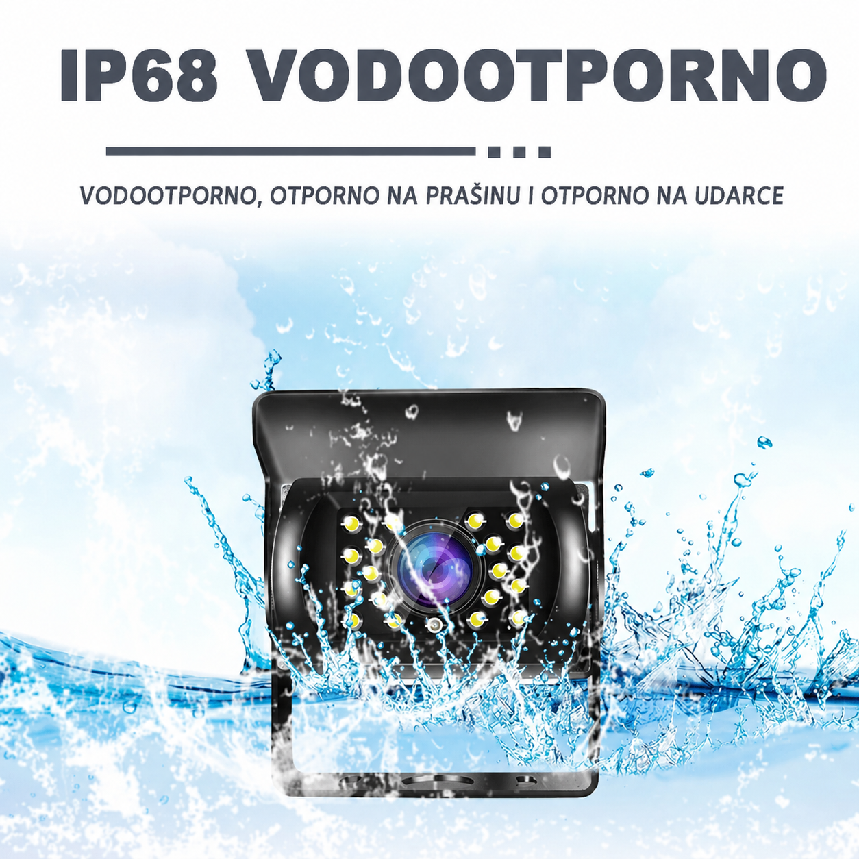 Bežični set kamera za kamion | 7" TFT monitor + 2 AHD kamere | Noćni mod | IP67