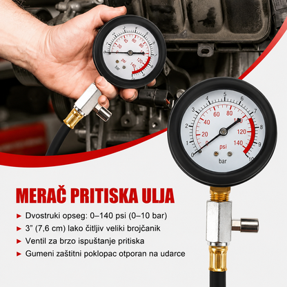 Set za merenje pritiska ulja 10 Bar / 140 PSI