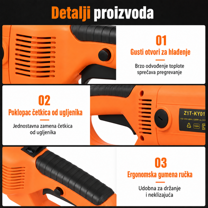 Royce Električna Mašina za Narezivanje Navoja na Cevima 2300W | Profesionalni Alat sa Setom Glava
