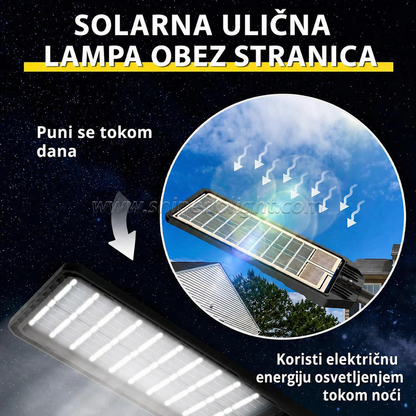Solarna LED ulična lampa 200W | Radar senzor pokreta | IP68