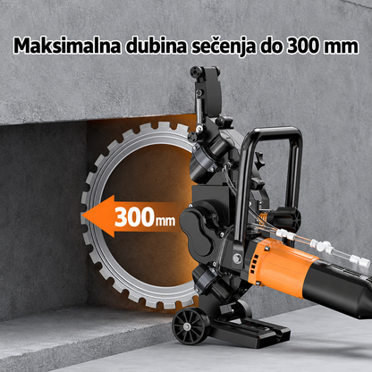 Profesionalna električna prstenasta testera za beton – Brushless 6000W, dubina reza do 300 mm
