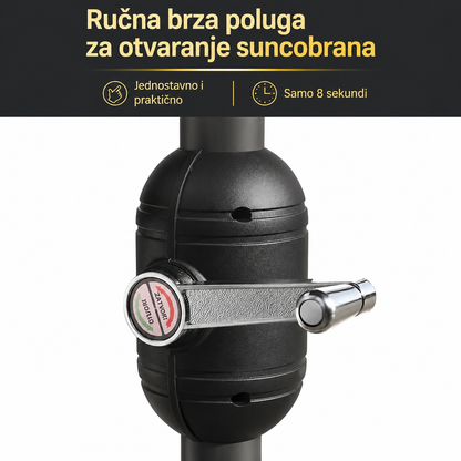 Baštenski Suncobran sa Postoljem - 200 cm
