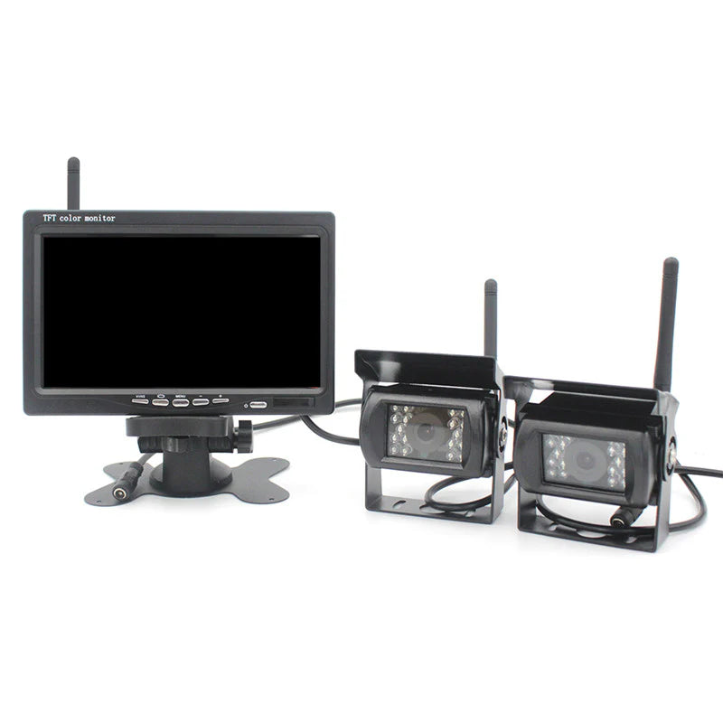 Bežični set kamera za kamion | 7" TFT monitor + 2 AHD kamere | Noćni mod | IP67