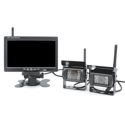Bežični set kamera za kamion | 7" TFT monitor + 2 AHD kamere | Noćni mod | IP67