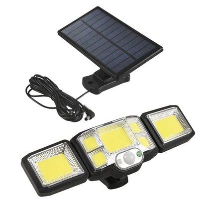 Solarna LED lampa 270° | 3 panela | Senzor pokreta + Daljinski | IP65