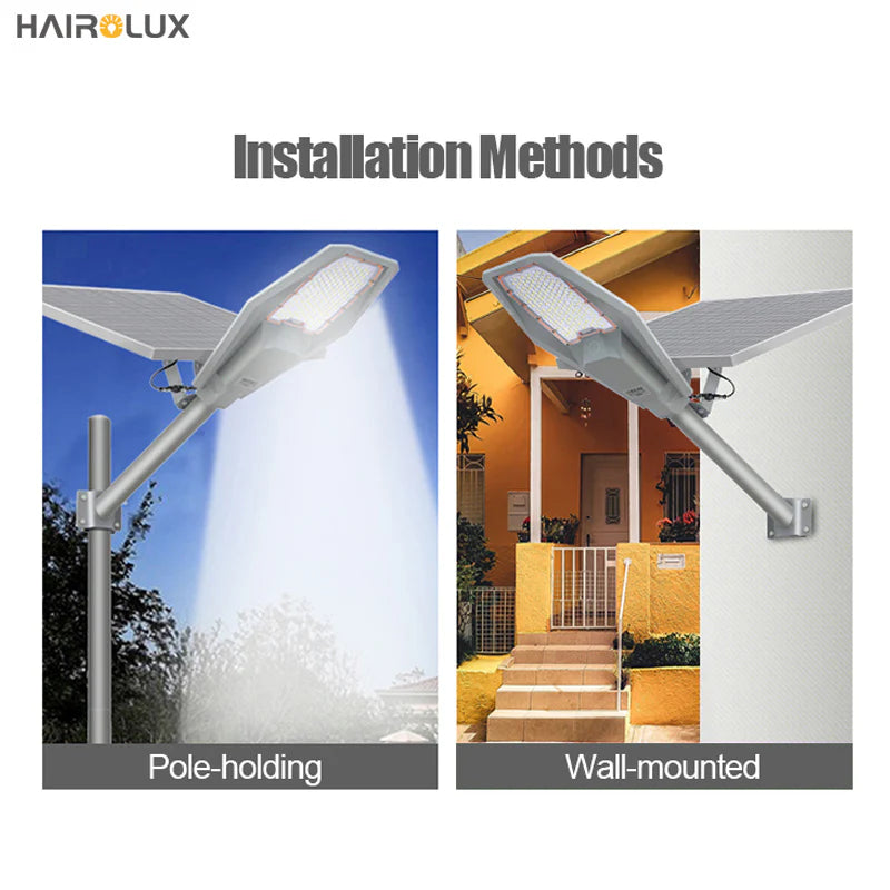 Solarna LED ulična lampa 600W | Senzor pokreta + Daljinski upravljač | IP67