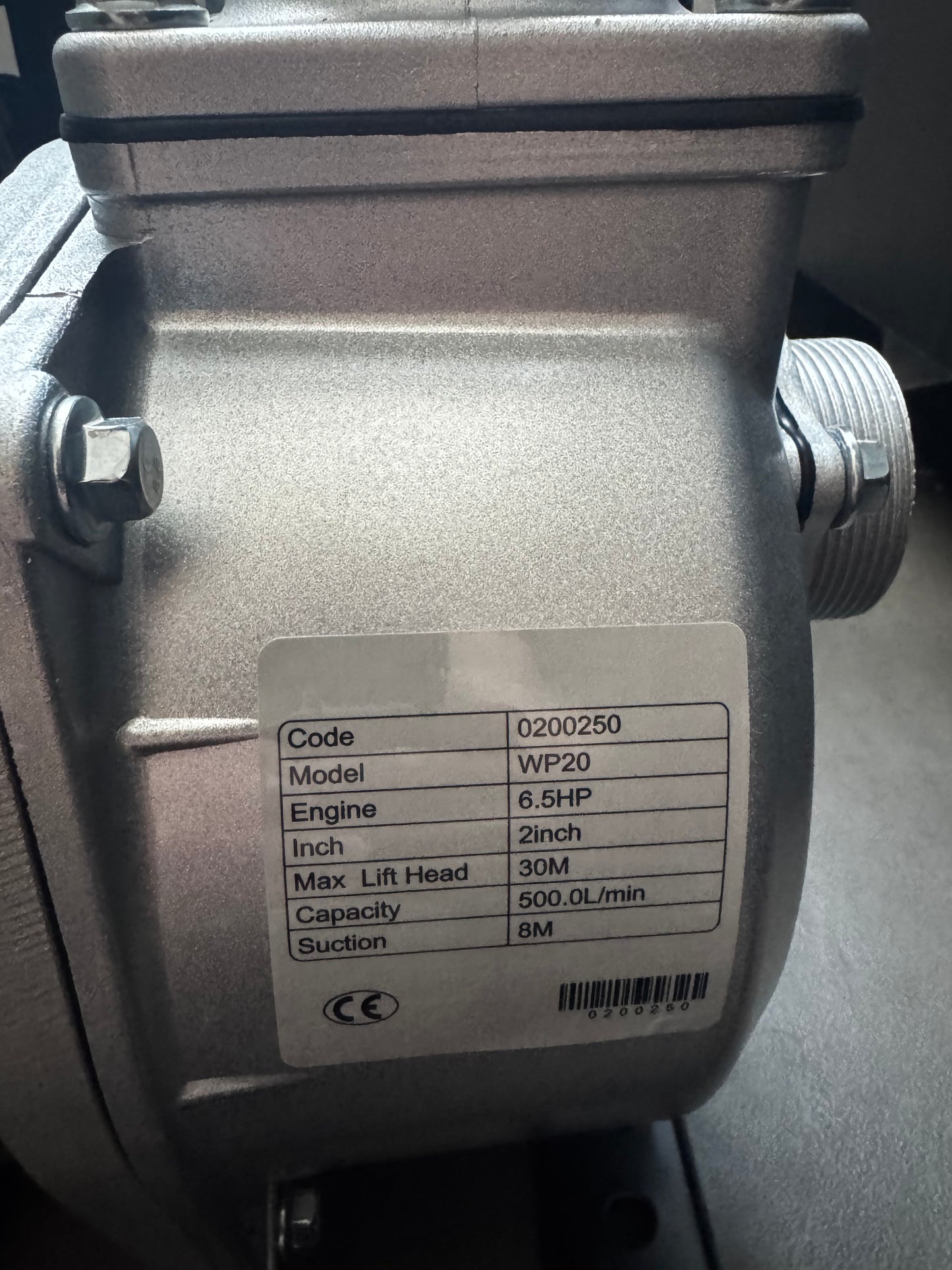 Motorna pumpa 6,5 HP – 500 l/min, 2″