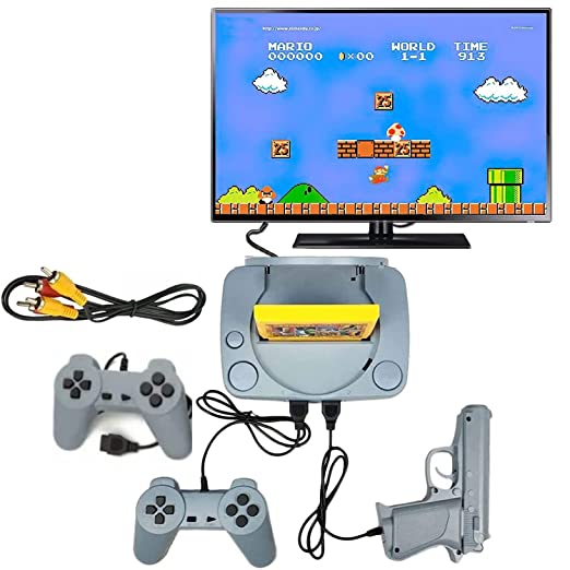 Retro 8-bitna konzola sa pištoljem i ugrađenim igrama - zabava iz osamdesetih u vašem domu