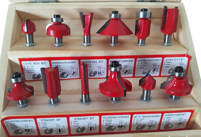 Glodala za frezer / glodalicu za drvo - set od 12 komada