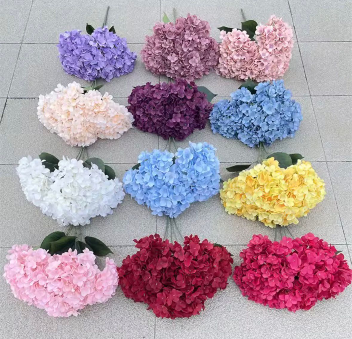 Dekorativna hortenzija - stabljika sa 5 cvetova