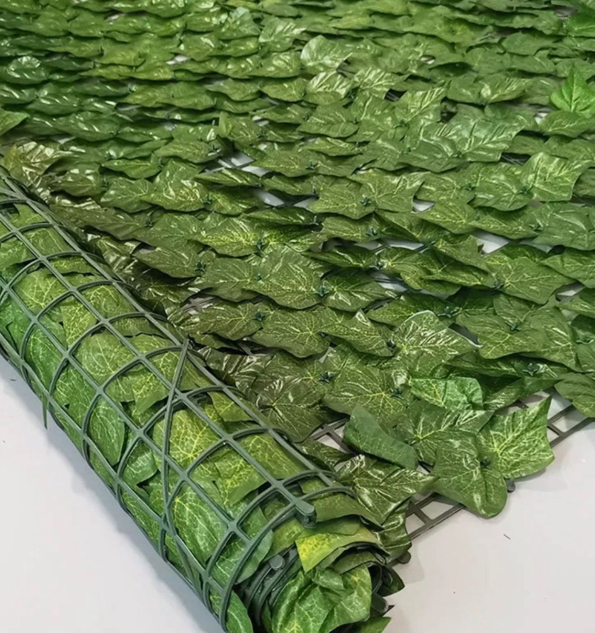 Rastegljiva veštačka zelena ograda - Bršljan - 1 × 3 m