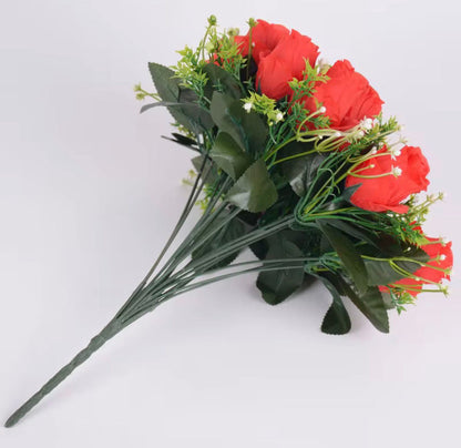 Veliki dekorativni buket ruža - 18 cvetova (4 boje)