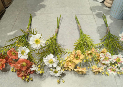 Buket bodljikave krizanteme - veštačko svileno cveće (4 boje)