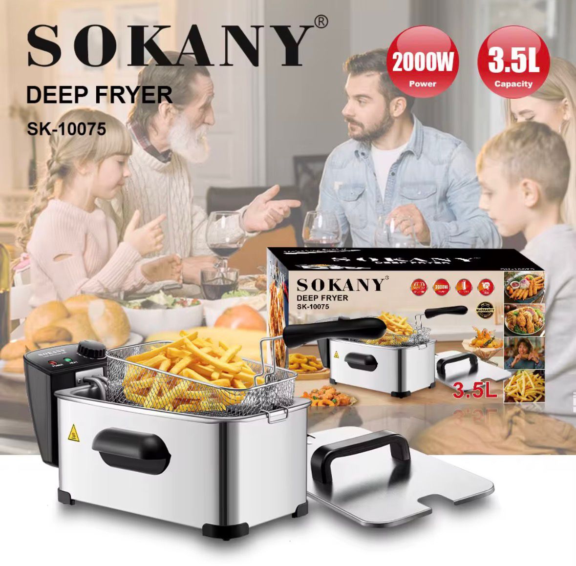 Električna friteza ROSTFRAI 3,5 l - izdržljiva izrada za savršeno prženje