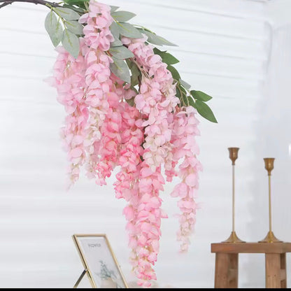 Veštačka svilena visterija - dekorativna viseća girlanda