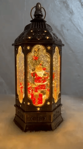 Novogodišnji Fenjer sa Snežnim Efektom, Svetlom i Muzikom