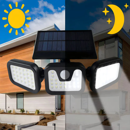 Trostrani solarni LED reflektor 15W DMD sa senzorom pokreta