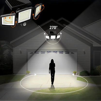 Trostrani solarni LED reflektor 15W DMD sa senzorom pokreta